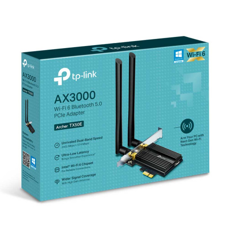 Wi-Fi адаптер + Bluetooth TP-LINK Archer TX50E Wi-Fi адаптер + Bluetooth TP-LINK Archer TX50E