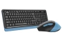 Клавиатура+мышь беспроводная A4Tech Fstyler FGS1035Q синий