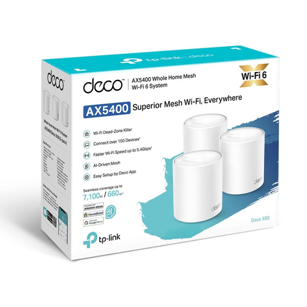 MESH-комплект TP-Link Deco X60 (3-pack)