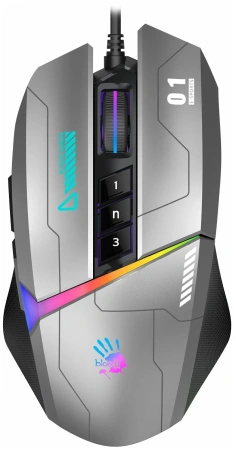 Мышь проводная A4Tech Bloody W60 Max Gun серый