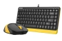 Клавиатура+мышь проводная A4Tech Fstyler F1110 желтый