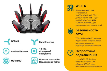 Wi-Fi роутер TP-LINK Archer AX11000 Wi-Fi роутер TP-LINK Archer AX11000