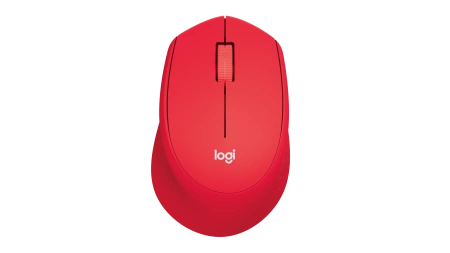 Мышь беспроводная Logitech M330 SILENT PLUS красная 