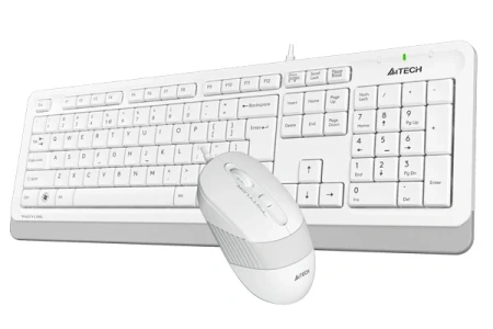 Клавиатура+мышь проводная A4Tech Fstyler F1010 белый