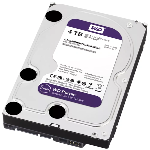 Жесткий диск Western Digital Purple 4ТБ WD40PURZ Жесткий диск Western Digital Purple 4ТБ WD40PURZ
