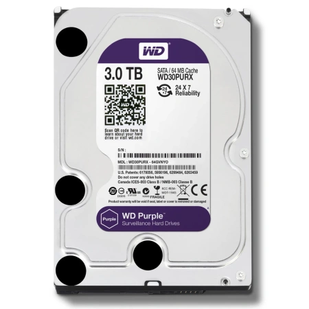 Жесткий диск Western Digital Purple 3ТБ WD30PURZ Жесткий диск Western Digital Purple 3ТБ WD30PURZ