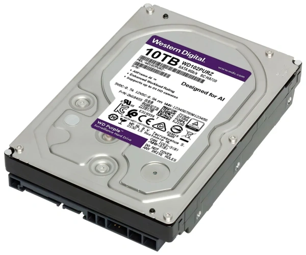 Жесткий диск Western Digital Purple 10ТБ WD102PURZ Жесткий диск Western Digital Purple 10ТБ WD102PURZ