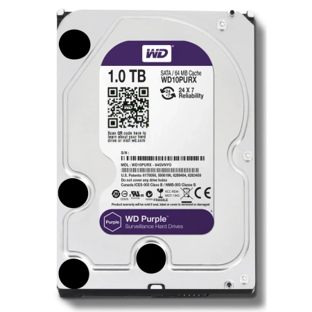 Жесткий диск Western Digital Purple 1 ТБ WD10PURZ