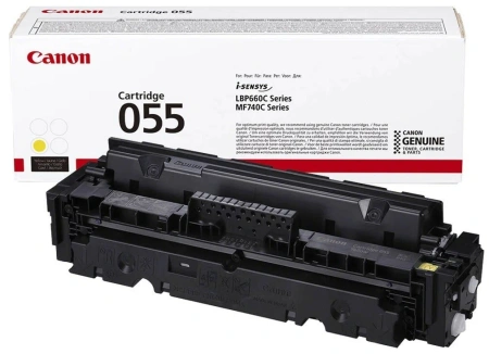 Картридж лазерный Canon 055H Y желтый