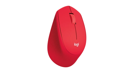 Мышь беспроводная Logitech M330 SILENT PLUS красная 