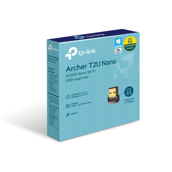 Wi-Fi адаптер TP-LINK Archer T2U Nano Wi-Fi адаптер TP-LINK Archer T2U Nano