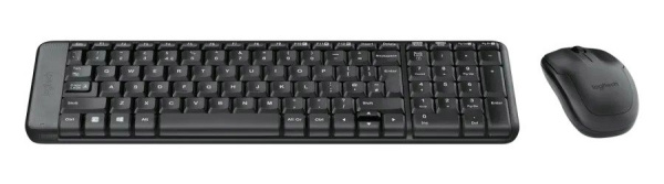 Комплект клавиатура + мышь Logitech Wireless Combo MK220 Black USB