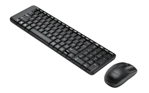 Комплект клавиатура + мышь Logitech Wireless Combo MK220 Black USB
