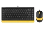 Клавиатура+мышь проводная A4Tech Fstyler F1110 желтый