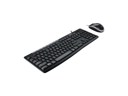 Клавиатура+мышь проводная Logitech MK200 черный