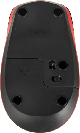 Мышь беспроводная Logitech M190, красный / черный