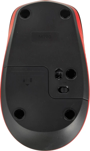 Мышь беспроводная Logitech M190, красный / черный Мышь беспроводная Logitech M190, красный / черный