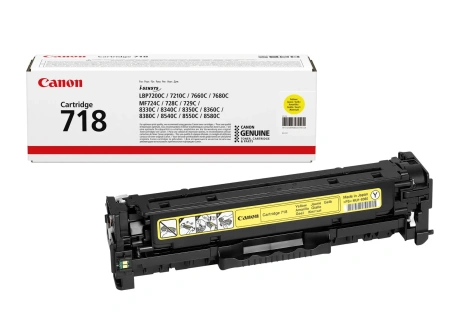 Картридж лазерный Canon 718 желтый, с чипом