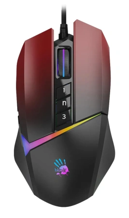 Мышь проводная A4Tech Bloody W60 Max GRADIENT красный
