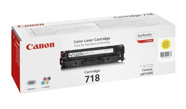 Картридж лазерный Canon 718 желтый, с чипом Картридж лазерный Canon 718 желтый, с чипом