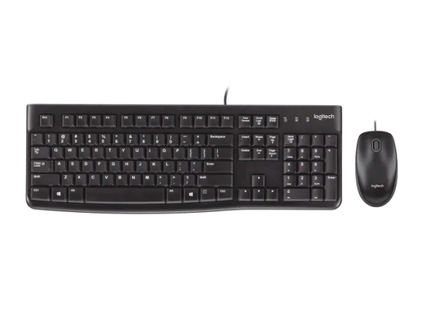 Клавиатура+мышь проводная Logitech MK120 черный