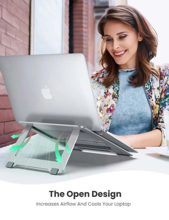 Алюминиевая регулируемая подставка для ноутбука Ugreen (80702)