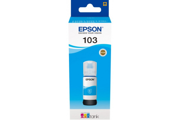Чернила Epson 103 Ecotank Ink Bottle Cyan (C13T00S24A)