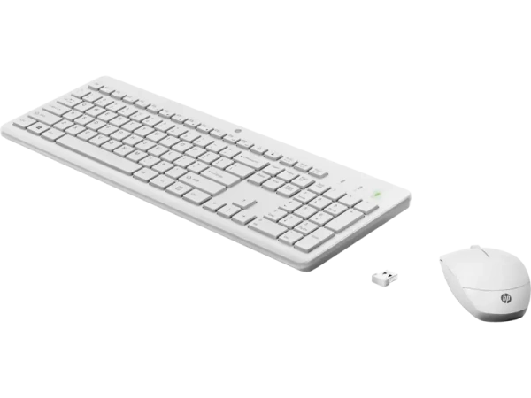 Комплект клавиатура+мышь беспроводная HP 230 белый (3L1F0AA)