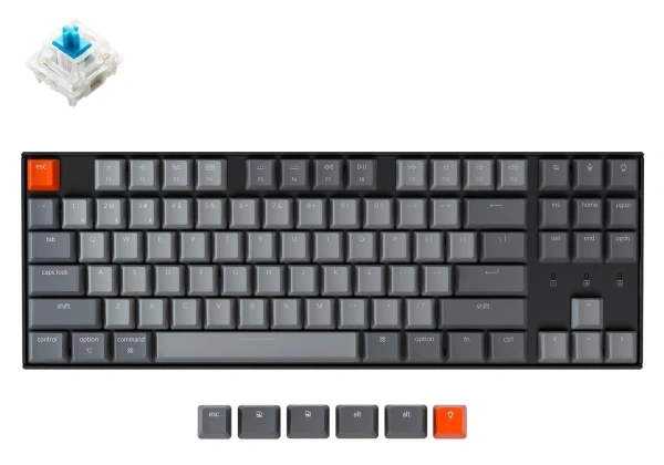 Клавиатура проводная+беспроводная Keychron K8 Blue Клавиатура проводная+беспроводная Keychron K8 Blue