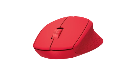 Мышь беспроводная Logitech M330 SILENT PLUS красная 