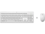 Комплект клавиатура+мышь беспроводная HP 230 белый (3L1F0AA)