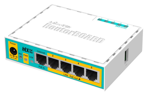 Маршрутизатор Mikrotik hEX PoE lite (RB750UPr2) Маршрутизатор Mikrotik hEX PoE lite (RB750UPr2)