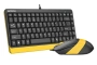 Клавиатура+мышь проводная A4Tech Fstyler F1110 желтый