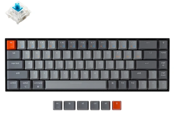 Беспроводная механическая клавиатура Keychron K6 Blue Hot-Swap Беспроводная механическая клавиатура Keychron K6 Blue Hot-Swap