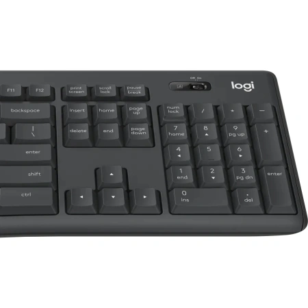 Комплект клавиатура+мышь беспроводная Logitech Combo MK295 Black