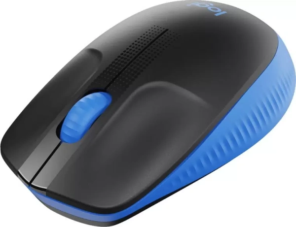 Мышь беспроводная Logitech M190, синий / черный Мышь беспроводная Logitech M190, синий / черный