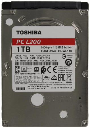 Жесткий диск Toshiba 1 ТБ 2,5" 5400 rpm (HDKCB88ZKA01) Жесткий диск Toshiba 1 ТБ 2,5" 5400 rpm (HDKCB88ZKA01)