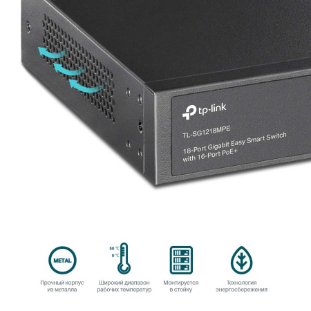 Коммутатор TP-LINK TL-SG1218MPE